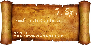 Tomásch Szilvia névjegykártya