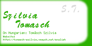 szilvia tomasch business card